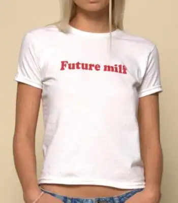 Future MILF Graphic Baby Tee – Stylish Cropped Cotton Shirt