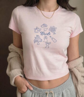 Future Mrs Bow Graphic Tee – Cute Bride Crop Top Gift