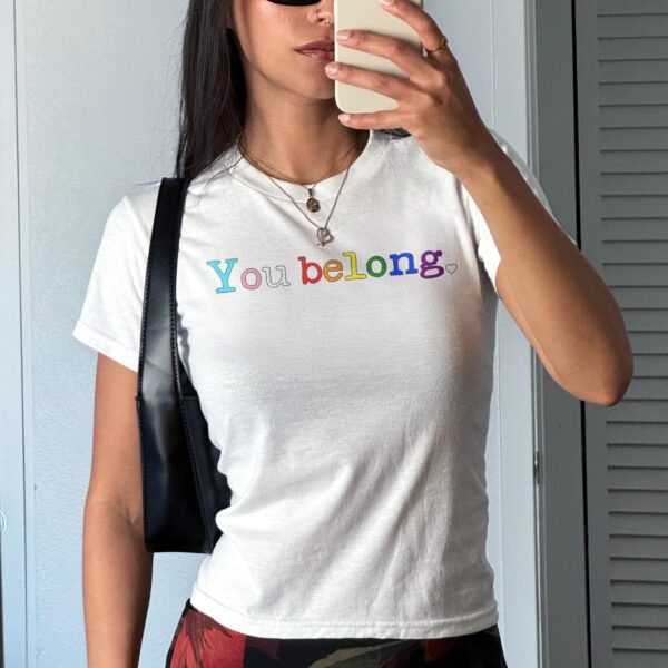 Gay Pride LGBT Support Baby Tee – Retro Transgender Crop Top