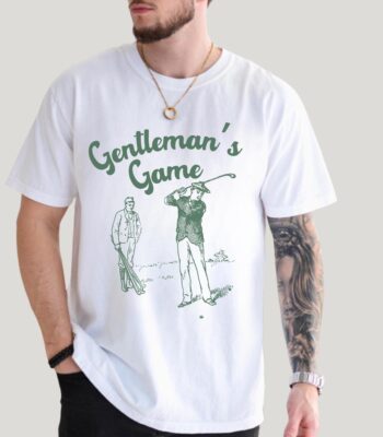 Gentleman's Game Golf Shirt – Retro Cotton Tee for Golf Lovers