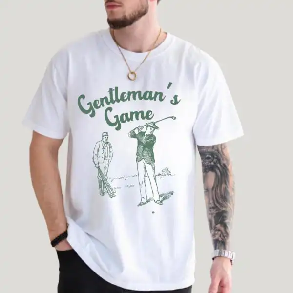 Gentleman's Game Golf Shirt – Retro Cotton Tee for Golf Lovers