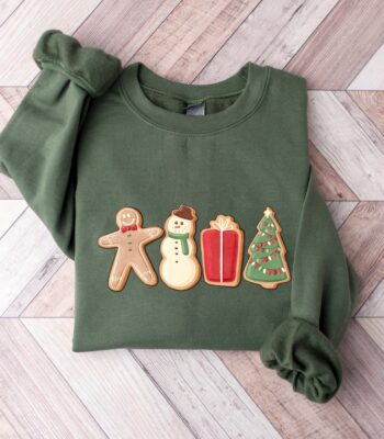 Gingerbread Cookies Sweatshirt - Cozy Christmas Family Hoodie