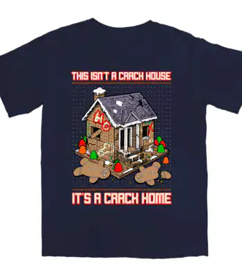 Gingerbread Crack House T Shirt – Soft Cotton Holiday Tee
