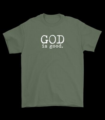 God is Good Typewriter T-Shirt – Inspirational Faith Tee