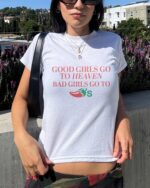 Good Girls Go to Heaven Tee – Fun Chili's Graphic Y2K Shirt