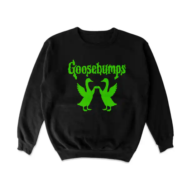 Goosebumps Crewneck Sweatshirt – Soft Cotton Blend for Comfort