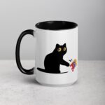 Grumpy Black Cat Anti-Trump Mug – Colorful Sarcastic Coffee Cup