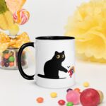 Grumpy Black Cat Anti-Trump Mug – Colorful Sarcastic Coffee Cup