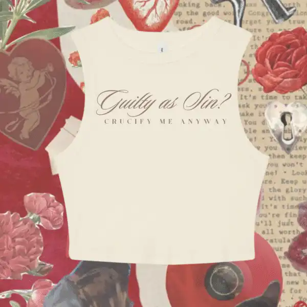 Guilty As Sin Tank Top – Stylish Graphic Sleeveless Tee