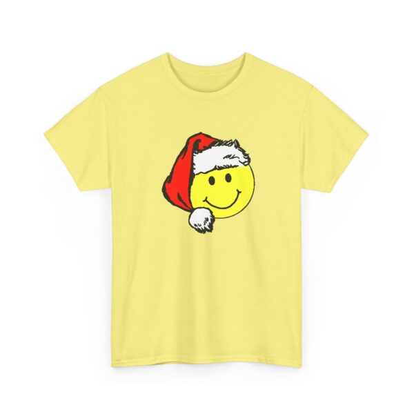 Happy Face Santa 1980s Tee – Retro Christmas Graphic Shirt