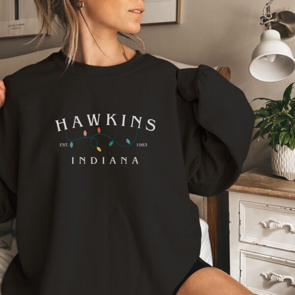 Hawkins Indiana Crewneck Sweatshirt – Cozy Unisex Graphic Top