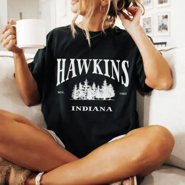 Hawkins Indiana Shirt – Soft Cotton Tee for Stranger Things Fans