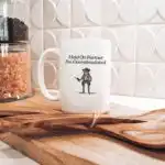 Hold On I'm Overstimulated Frog Mug – Ironic White Ceramic Gift