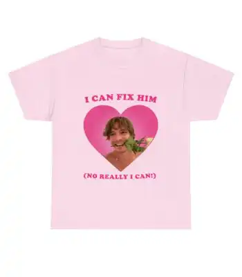 I can fix him funny meme shirt – Pink Heart Unisex Tee