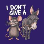I Don't Give A Rat and Donkey Tee – Funny Unisex Dad Shirt