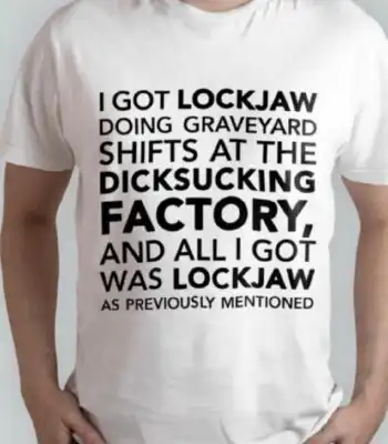 I got lockjaw Cursed T-Shirt – Ironic Y2K Twitter Meme Tee