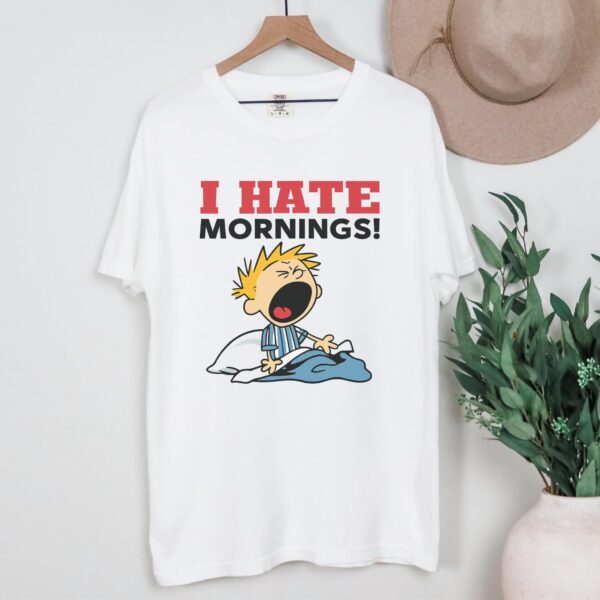 I Hate Mornings Shirt – Funny Retro Cartoon Tee for Night Owls