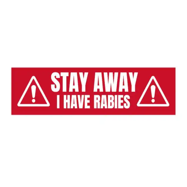 I Have Rabies Bumper Sticker – Funny Raccoon Car Decor