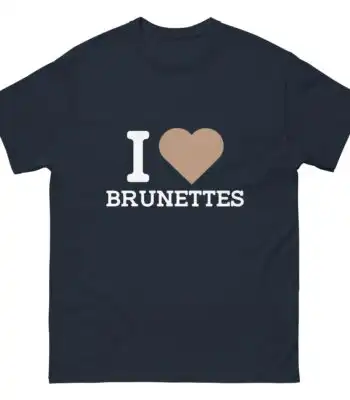 I Heart Brunettes T-Shirt – Comfy Funny Graphic Tee for All