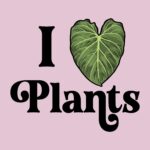 I heart plants t-shirt – alocasia leaf design for plant lovers