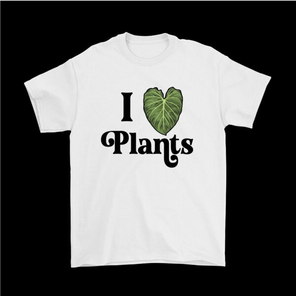 I heart plants t-shirt – alocasia leaf design for plant lovers