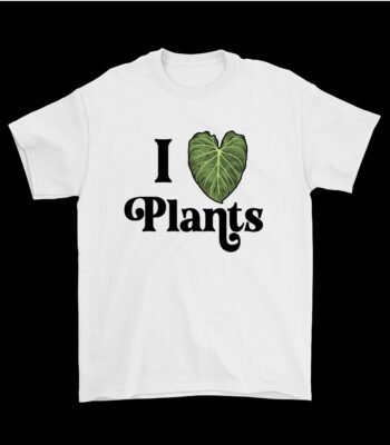 I heart plants t-shirt – alocasia leaf design for plant lovers