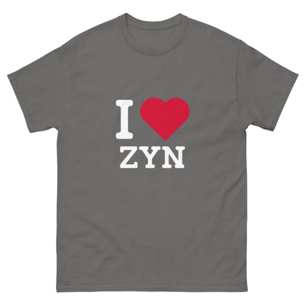 I Heart Zyn T-Shirt – Funny Unisex Cotton Tee for Laughs