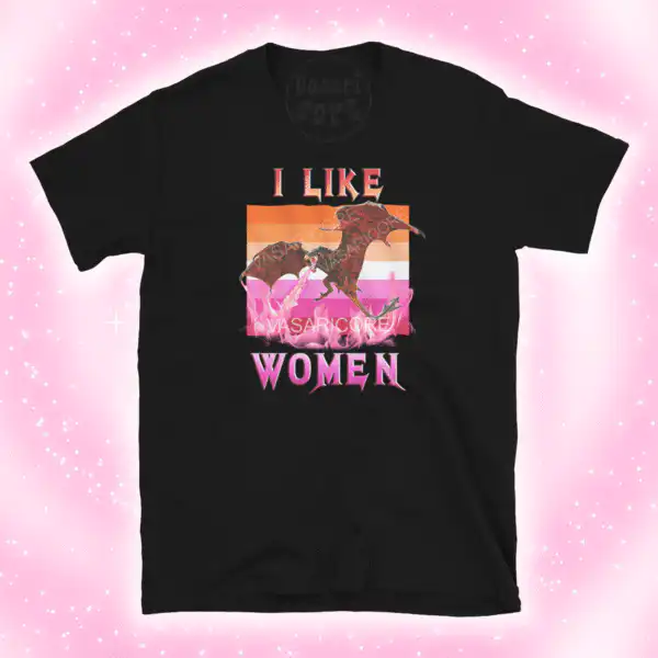 I like women lesbian flag shirt – Soft Epic Dragon Design Tee