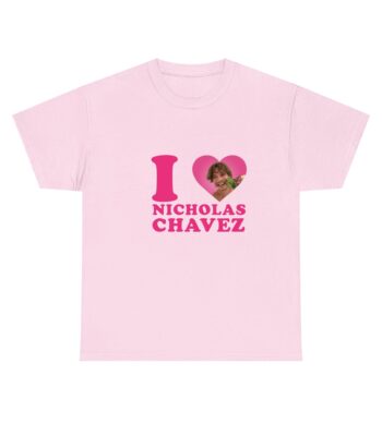 I love nicholas chavez pink heart shirt – Unisex Cotton Tee