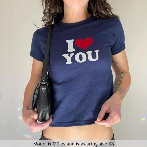 I Love You Vintage Baby Tee – Cute Romantic Couples Shirt