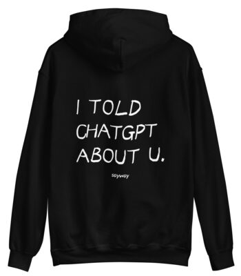 I told ChatGPT about you hoodie – Cozy unisex fleece sweatshirt