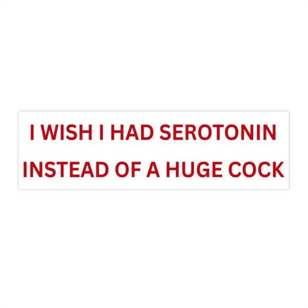 I wish I had serotonin bumper sticker – Funny vinyl design 8.7"x2.7