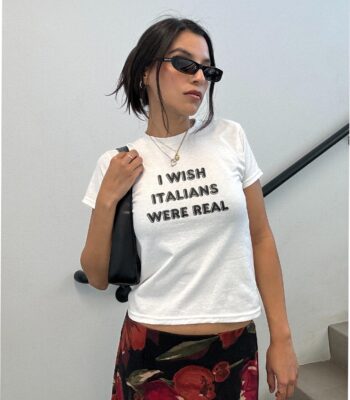 I Wish Italians Were Real Vintage Baby Tee – Funny Meme Shirt