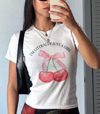 I'm Literally Just A Girl T-Shirt – Cute Sarcastic Y2K Tee