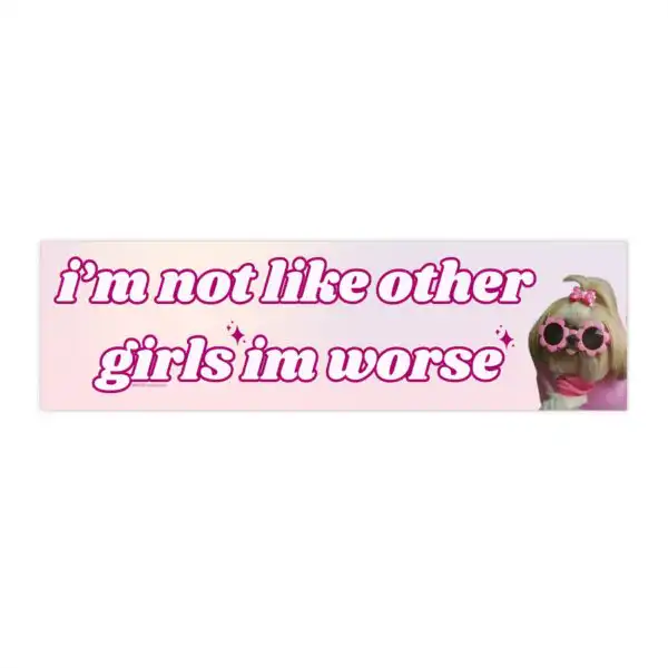 I'm Not Like Other Girls I'm Worse Bumper Sticker & Magnet - Funny Vinyl Decor
