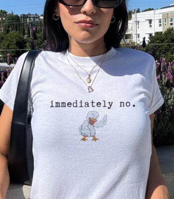 Immediately No Shirt Funny Baby Tee – Y2K Graphic Crop Top