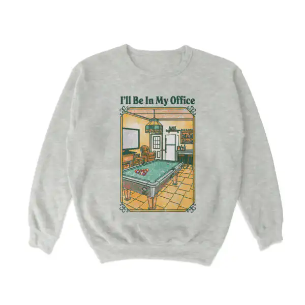 In My Office Garage Crewneck Sweatshirt – Soft Casual Top