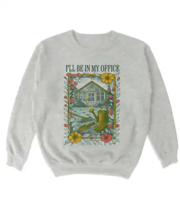 In My Office Garden Crewneck Sweatshirt – Soft Casual Style Top