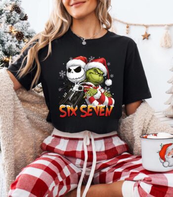 Jack Skellington and Grinch Christmas Shirt – Fun Holiday Tee