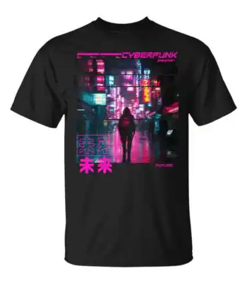 Japanese Retro Cyberpunk T-Shirt – Futuristic Harajuku Style