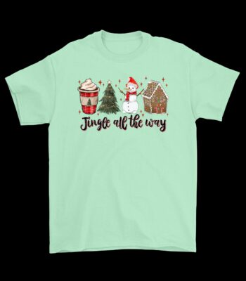 Jingle All the Way Holiday T-Shirt – Cozy Christmas Graphic Tee