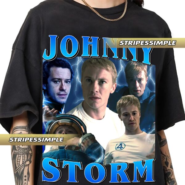 Joseph Quinn Johnny Storm Retro Tee – Vintage 90s Graphic Shirt