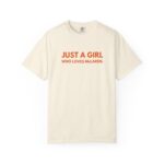 Just a Girl Who Loves Motorsport Tee – Soft Papaya F1 Shirt