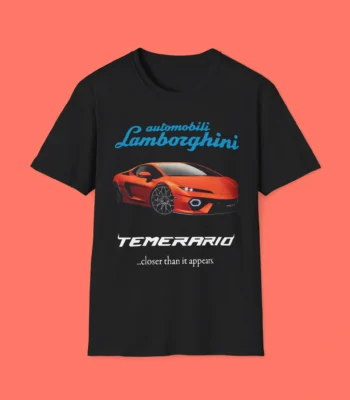 Lamborghini Temerario Closer Than It Appears Shirt – Navy Supercar Tee