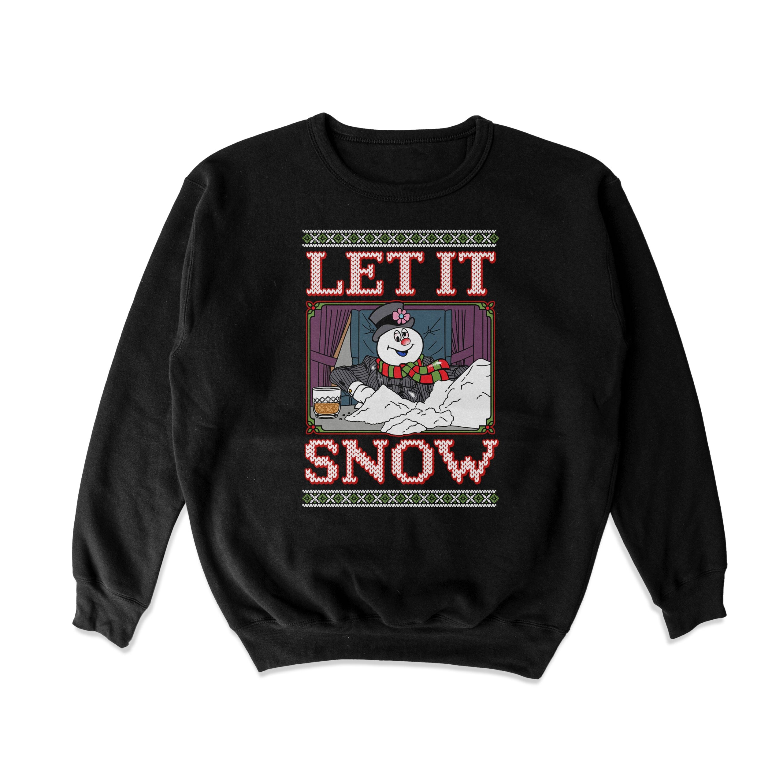 Let It Snow Frosty Crewneck Sweatshirt – Soft Cotton Blend Top Let It Snow Frosty Crewneck Sweatshirt – Soft Cotton Blend Top