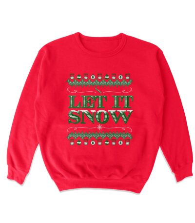 Let It Snow Lines Sweatshirt – Cozy Cotton-Blend Top