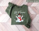 Let It Snow Snowman Sweatshirt – Cozy Holiday Family Top