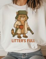 Litter's Full Christmas Vacation Cat Sweatshirt – Funny Holiday Top
