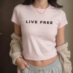 Live Free Graphic T-Shirt – Minimalist Motivational Casual Tee