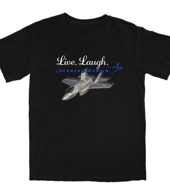 Live, Laugh, Fighter Pilot Tee – Soft Cotton Graphic Shirt